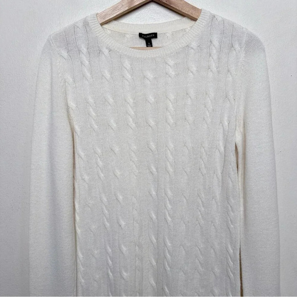 Talbots Womens Small Crew Neck Cable Lambswool Sweater - Picture 4 of 15